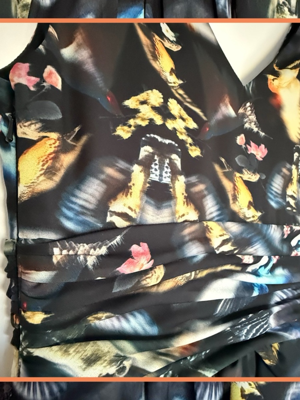 Ted Baker Sleeveless Abstract Bird Dress - Picture 7 of 9